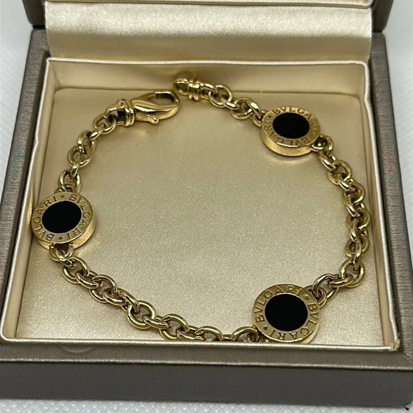 BVLGARI 750 vintage bracelet ónix - Picture 1 of 11